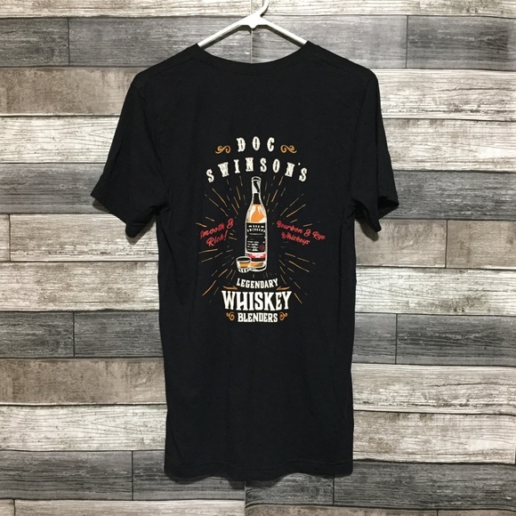 Bella Canvas Doc Swinsons Whiskey T Shirt Men’s M Black Short Sleeve Soft - Picture 5 of 8